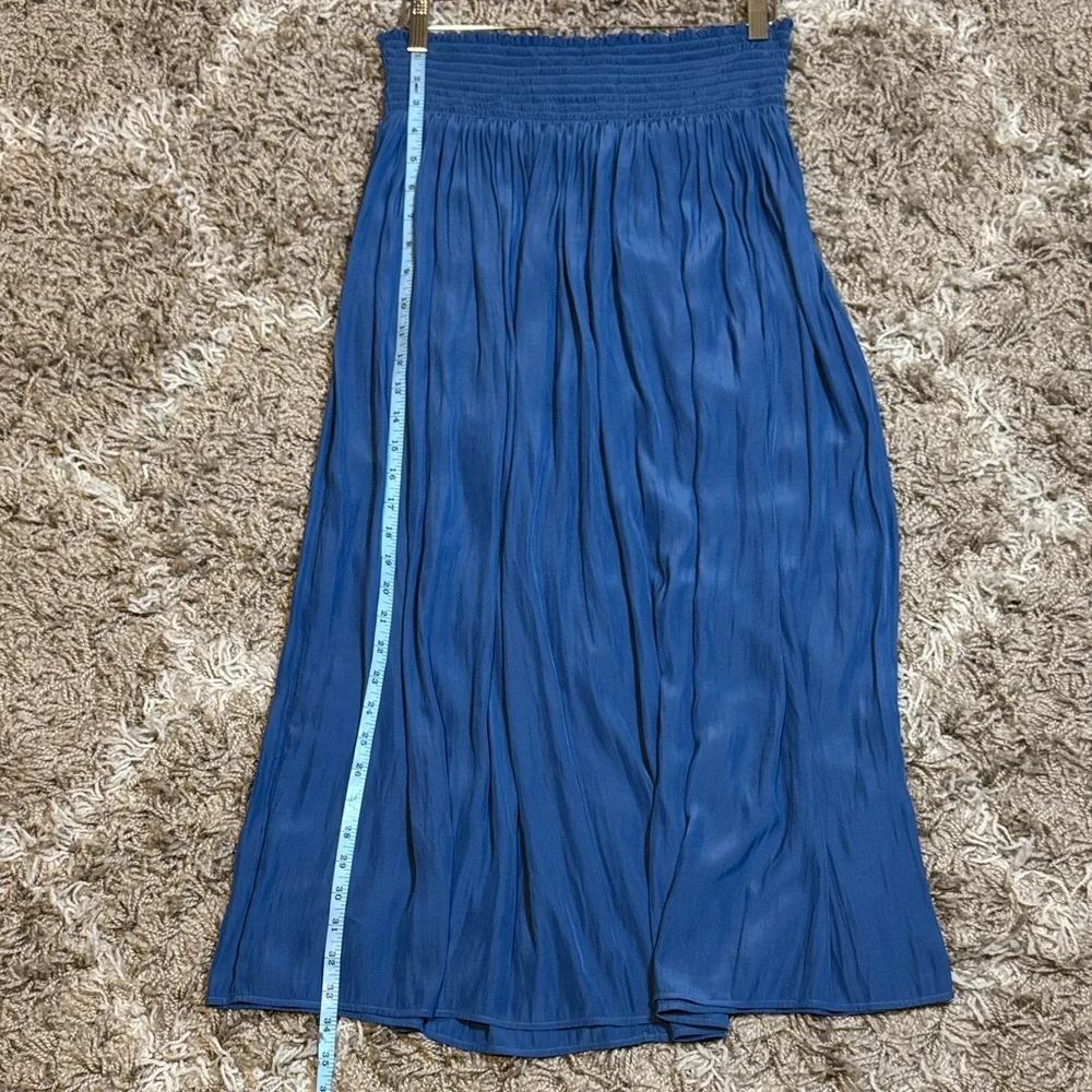 Pablo Lightweight Pleated Blue Maxi Skirt size 3/Large